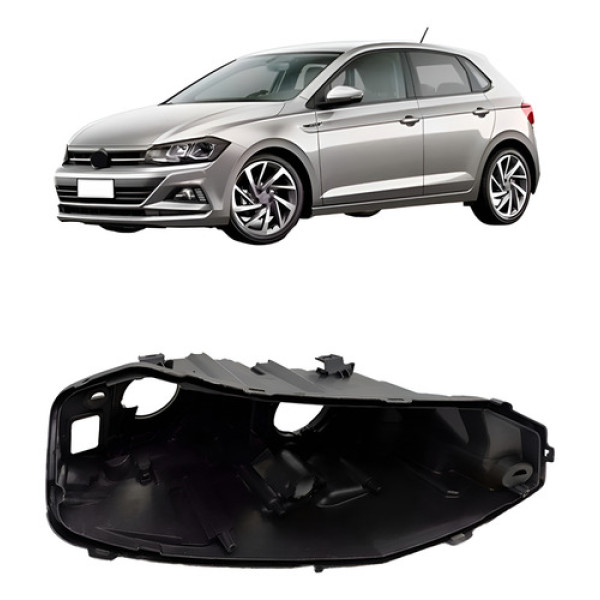 Carcaça Farol Vw Polo 2018 2019 2020 2021 2022