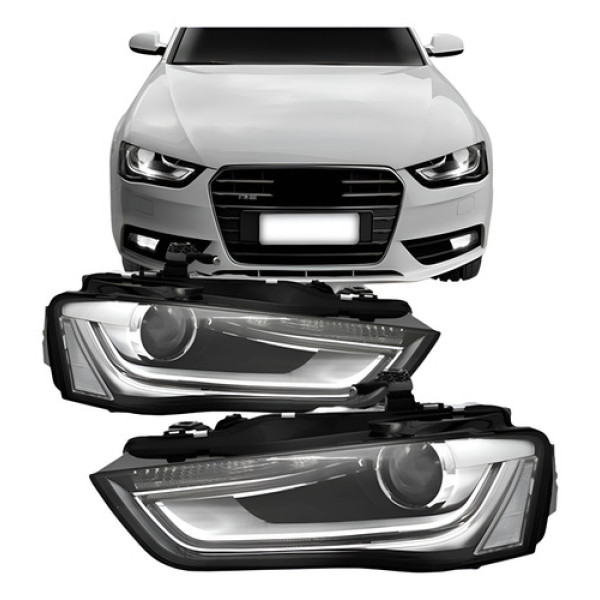 Farol Audi A4 2013 2014 2015 2016 Elétrico Com Motor Tyc