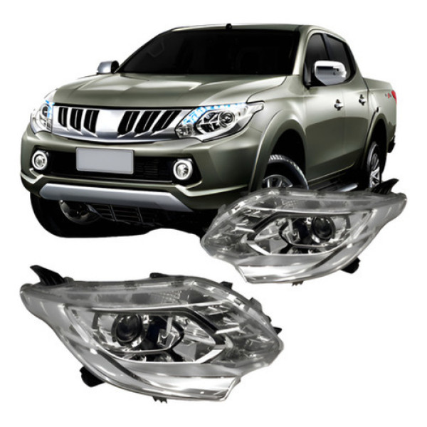 Par Farol Triton 16 A 2018 Cromado Elet S Mo C Led Pisc Azul