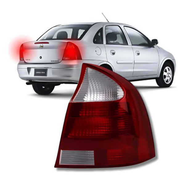 Lanterna Traseira Ré Branca Gm Corsa Sedan 2003/2012 Direito Direito/passageiro Vermelha