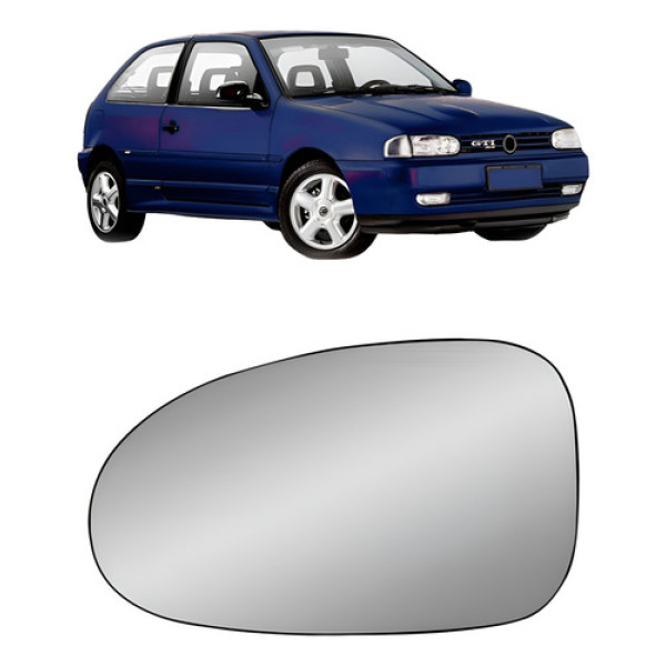 Lente Espelho Retrovisor Gol 1995 1996 1997 1998 1999 Prata