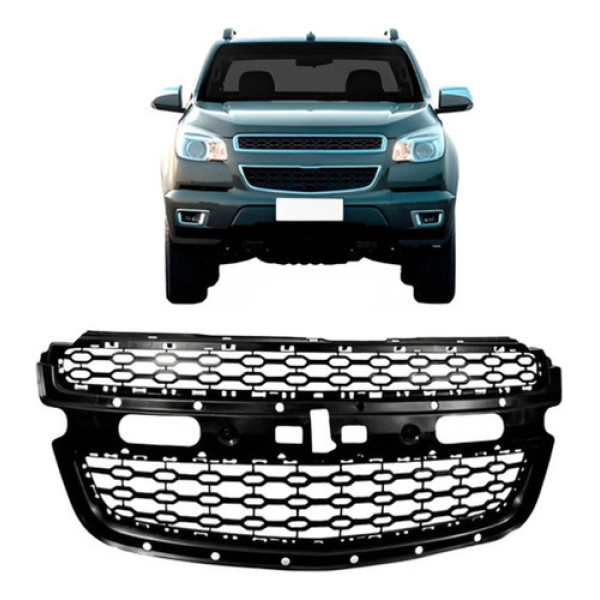 Grade Radiador S10 2012 2013 2014 2015 Interna Preta. Preto