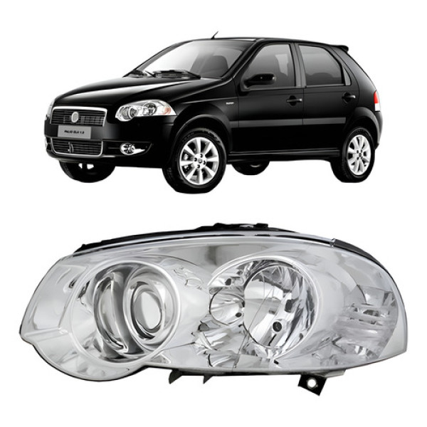 Farol Palio 2010 2011 2012 Cromado Modelo Original