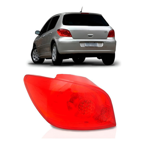 Lanterna Traseira Peugeot 307 2007 08 09 10 11 2012 Hatch
