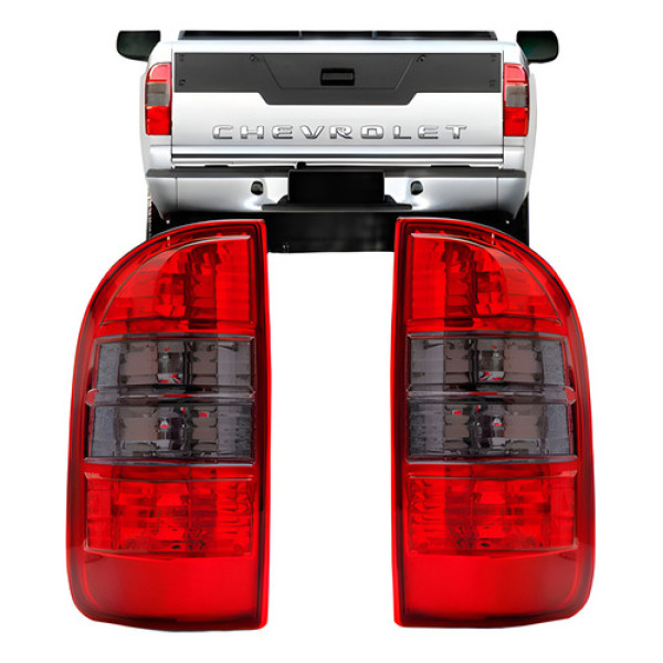 Par Lanterna Traseira S10 2001 A 2009 Fume