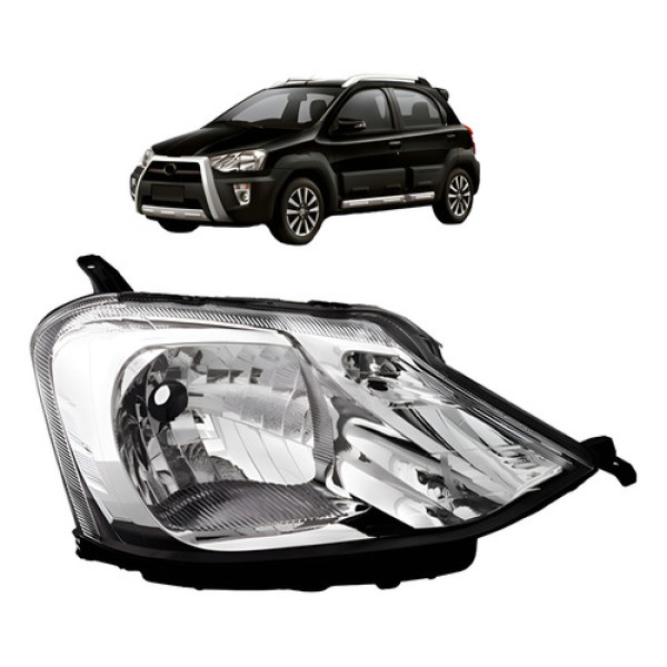 Farol Etios Cross 2012 A 2016 Mascara Cromada