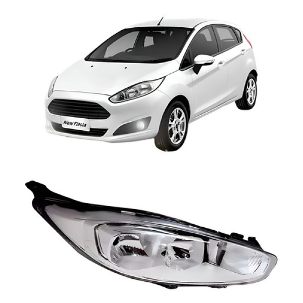 Farol Dianteiro Para Ford New Fiesta 2013 Até 2019