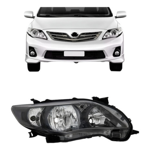 Farol Corolla 2012 2013 2014 Mascara Negra Manual
