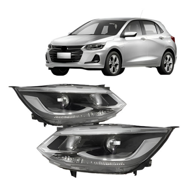 Par Farol Cromado C/projetor S/led Onix Rs 2020 A 2024