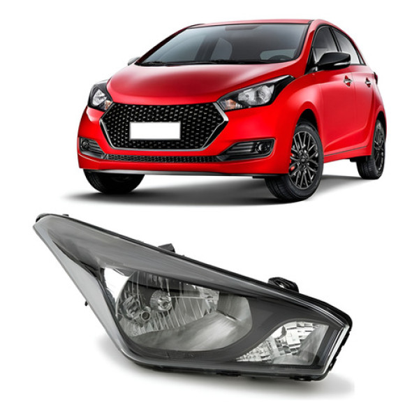 Farol Hb20 2012 13 14 15 16 17 18 2019 Fumê Mascara Negra