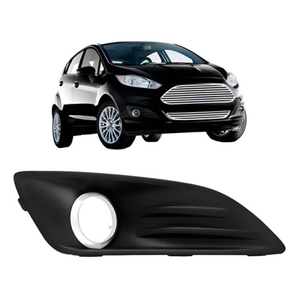 Moldura Milha Aro Cromado New Fiesta 2013 2014 2015 2016