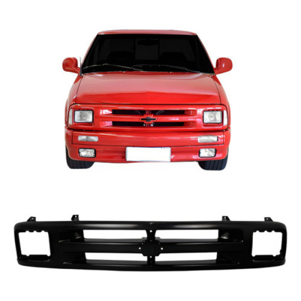 Grade Radiador S10 1993 1994 1995 Preto Brilhante Preto