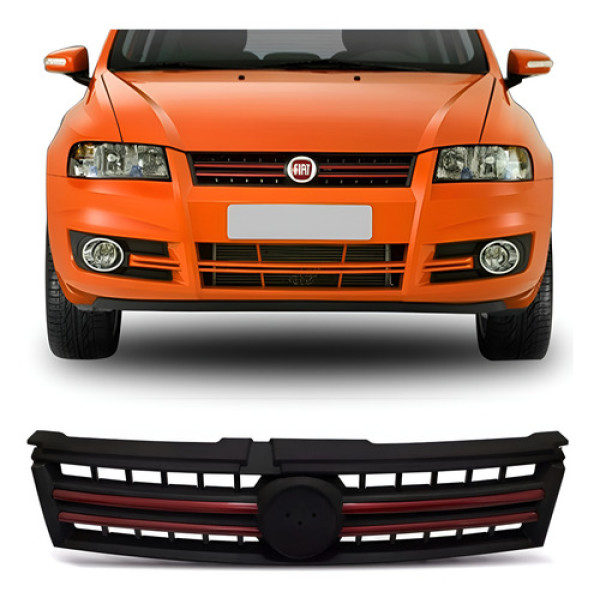 Grade Dianteira Stilo 2008 2009 2010 Friso Vermelho