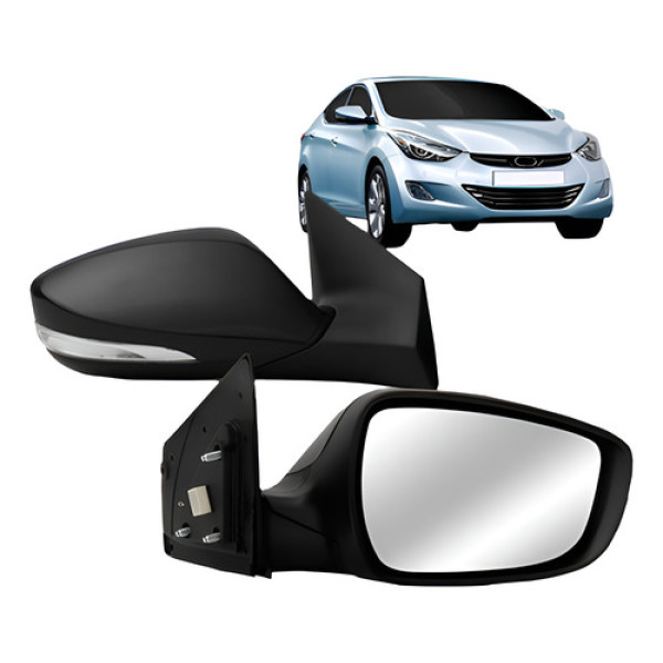 Par Retrovisor Eletrico Retratil Elantra C Pisca 2011 A 2016