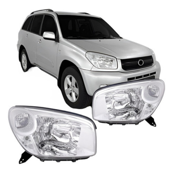 Par Farol Rav4 2004 2005 2006 Cromado