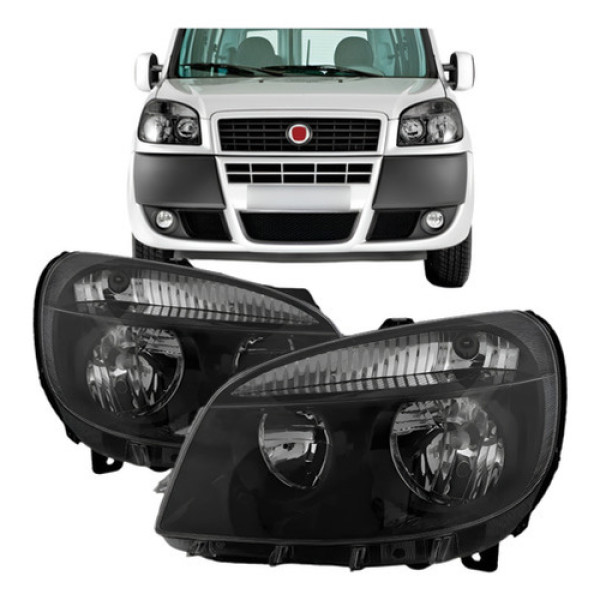 Farolete Fiat Doblo 2010 2011 2012 2013 Manual Elétrico Fume