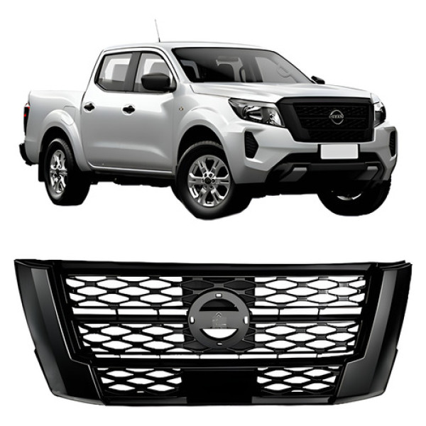 Grade Dianteira Frontier 2022-2024 Com Moldura Cinza