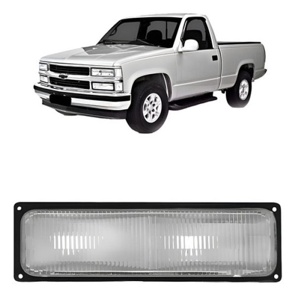Lanterna Dianteira Silverado 1993 A 2004 Cristal Inferior