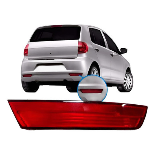 Refletor Parachoque Traseiro Fox 2010 2011 2012 13 2014 Rubi