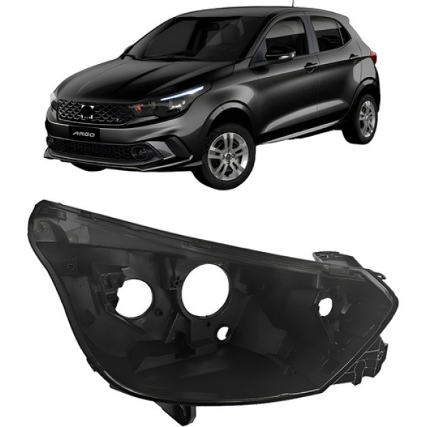 Carcaça Farol Dianteiro Argo E Cronos 2017 A 2024