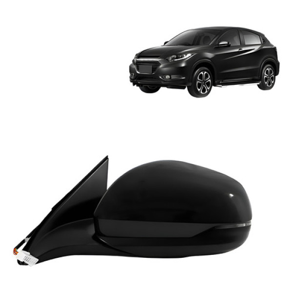 Retrovisor Hrv 2015 A 2021 Eletrico Com Pisca Capa Preta