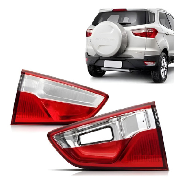 Par Lanterna Traseira Tampa Mala Ford Ecosport 2013 A 2021 Ambos Lados Bicolor