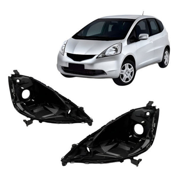 Par Carcaça Farol Fit 2009 2010 2011 2012 Ambos Lados