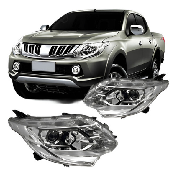 Par Farol L200 Triton Elétríco Com Led 2017 2018 2019