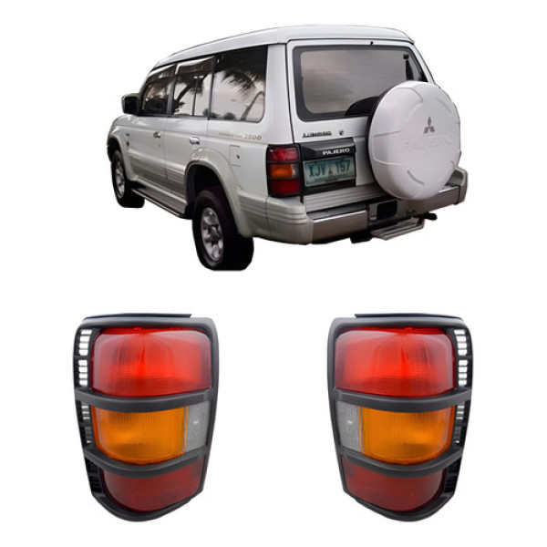 Sinaleira Traseira Pajero 92 93 94 95 96 97 Aro Preto.