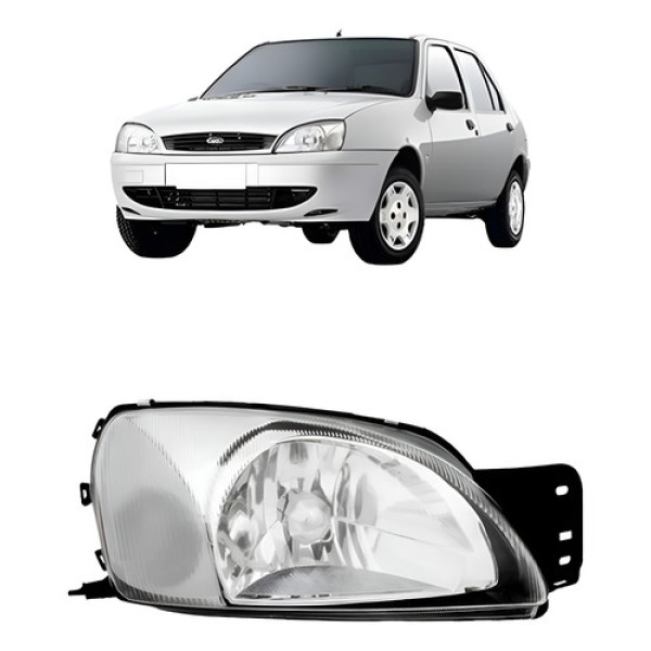 Farol Com Pisca Cristal Fiesta 2000 2001 2002