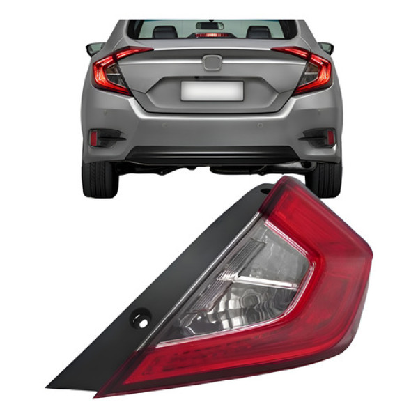 Lanterna Traseira Canto Civic 2017 A 2021 Americano Com Led