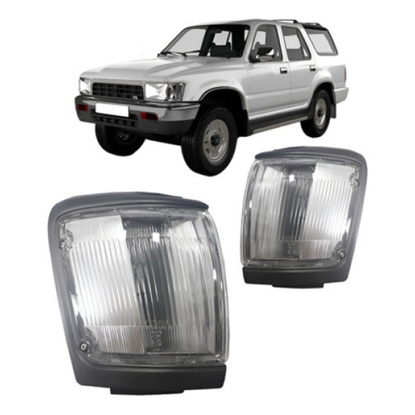 Pisca Seta Hilux Sw4 1992 93 94 95 1996 Cristal Aro Cinza.
