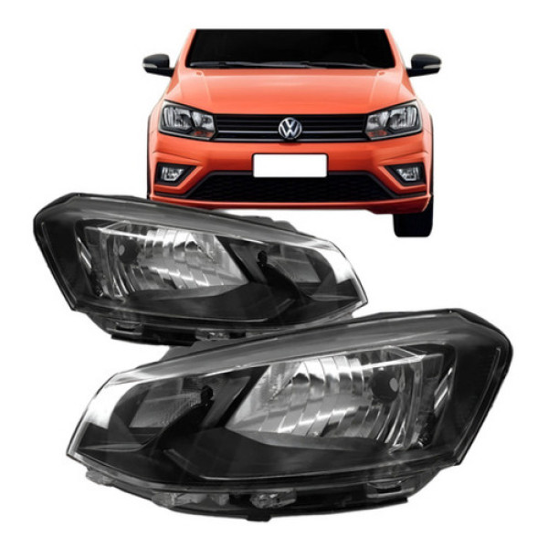 Farol Gol G7 Mascara Negra 2016 2017 2018 Foco Simples