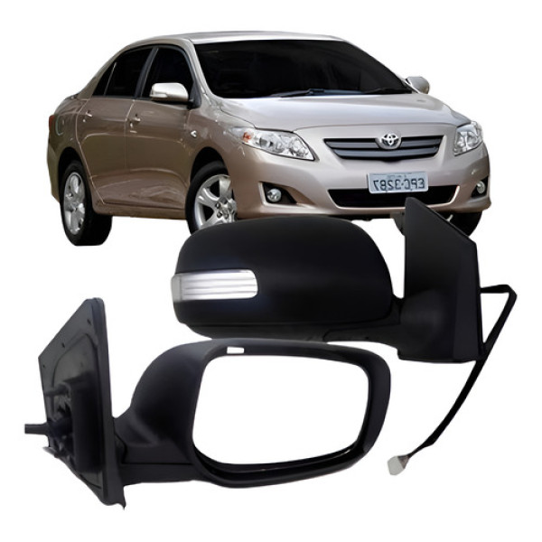 Retrovisor Corolla Xei Seg Altis 2008 A 2013 Com Pisca Ld