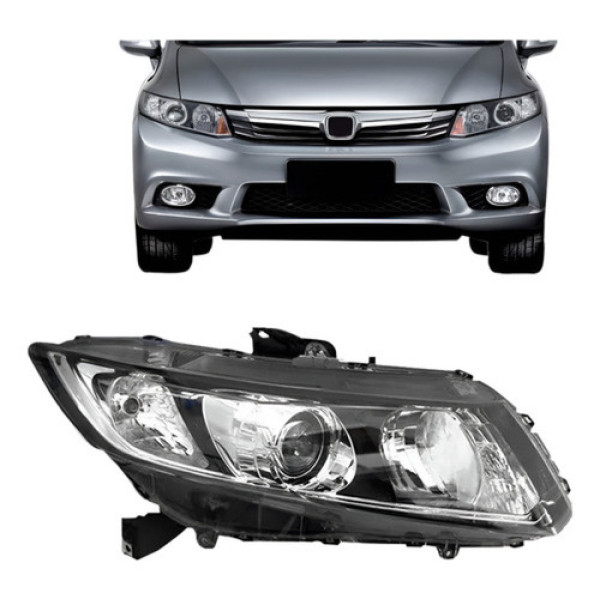 Farol Para Honda Civic 2012 2013 2014 2015 Manual