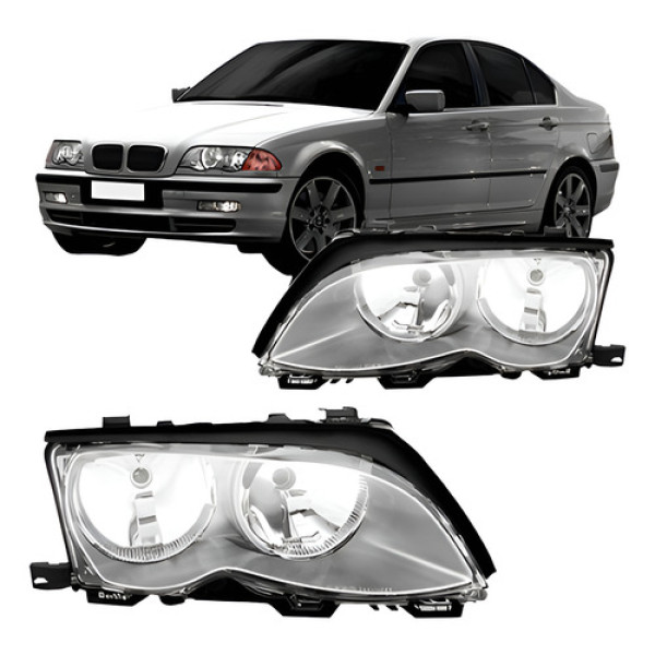 Par Farol Bmw S3 1999 2000 2001 Máscara Cinza Mega Desconto