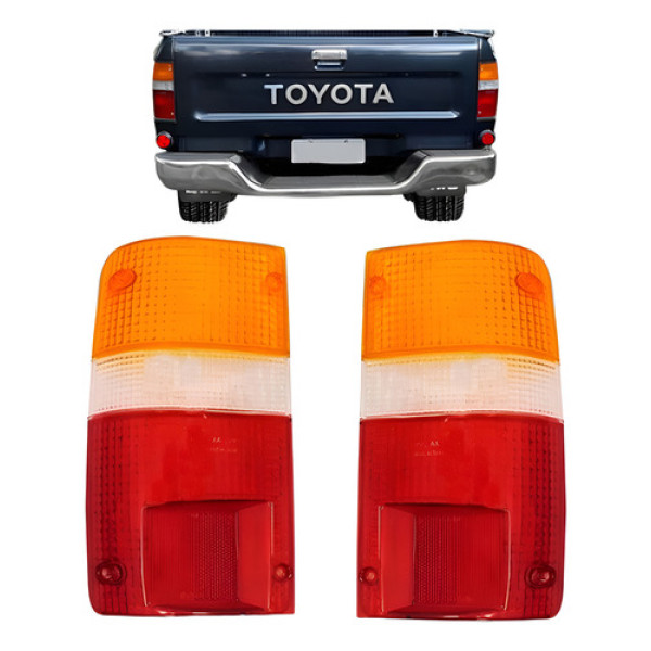 Lente Lanterna Traseira Hilux 1992 Até 2001 4x4/4x2 Tricolo
