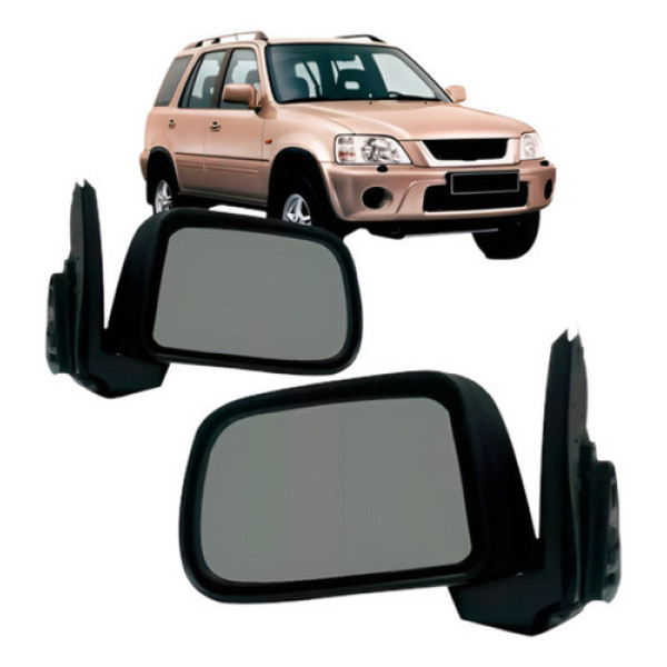 Par Retrovisor Para Honda Crv Si 97 A 00 01 Eletrico Preto