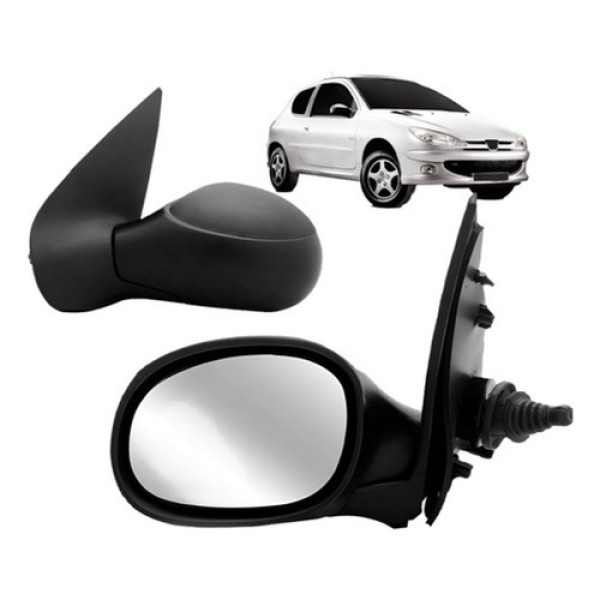 Retrovisor Para Peugeot 206 98 1999 2000 A 2009 Com Controle