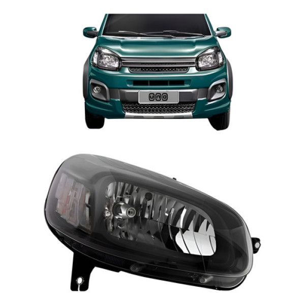 Farol Fiat Uno 2015-2018 Fume Direito/passageiro