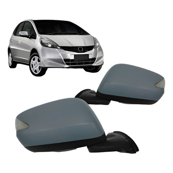 Par Retrovisor Eletrico Retratil Fit Com Pisca 2009 A 2014