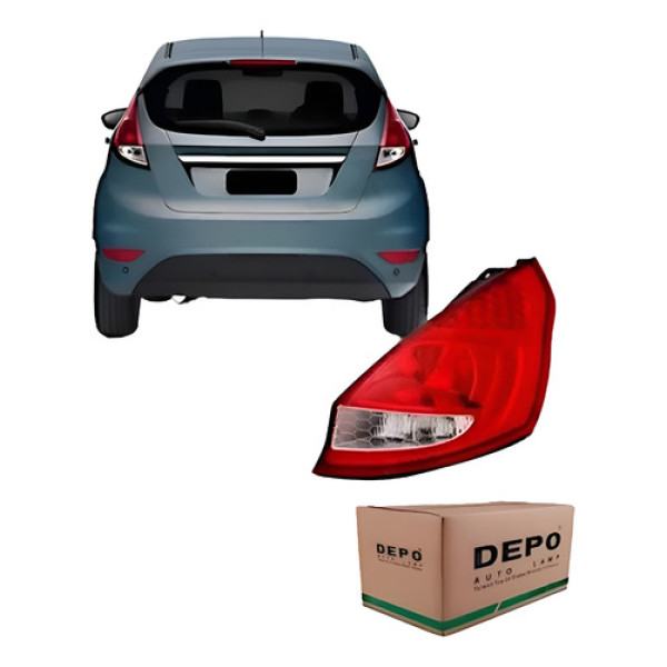 Lanterna Traseira Fiesta Mexicano Hatch 2011 A 2013 Depo Dir Direito/passageiro Vermelho