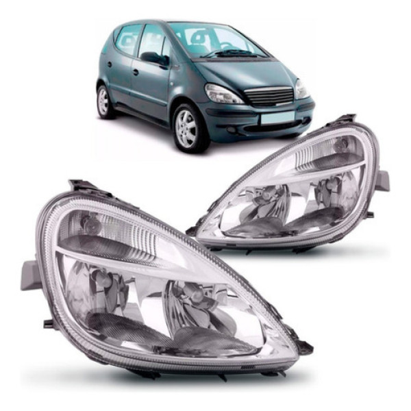 Farol Mercedes Benz Classe A 2001 2002 2003 2004 Liso Tyc