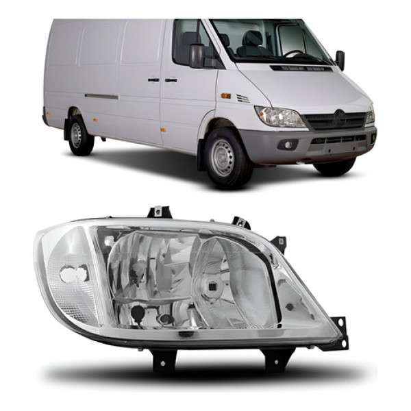 Farol Sprinter 03 04 05 06 07 08 09 10 11 Sem Auxiliar Liso