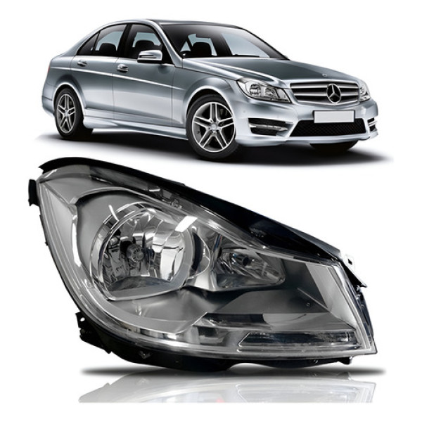 Farol Mercedes C180 C200 Ano 2012 2013 2014 Direito Tyc Direito/passageiro