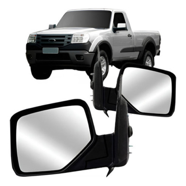 Par Retrovisor Ranger 2010 2011 2012 Manual Capa Cromada