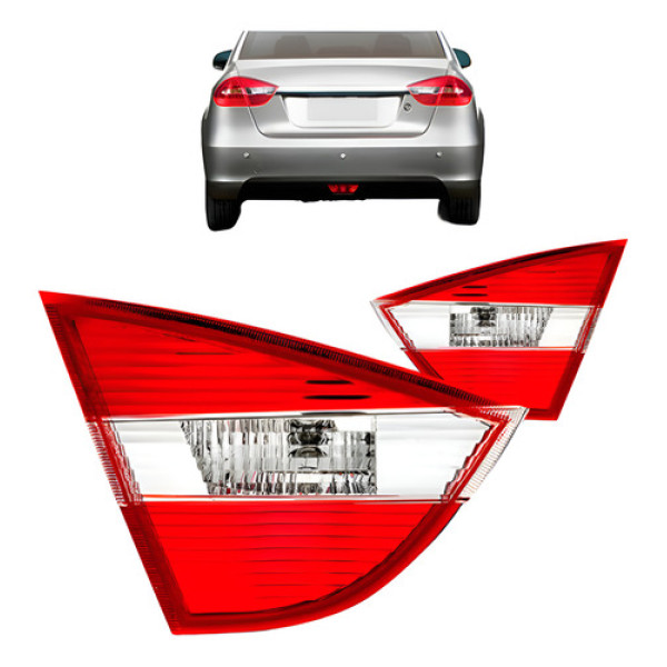 Par Lanterna Traseira Para Jac J5 2011 2012 2013 Porta Malas Ambos Lados Vermelho