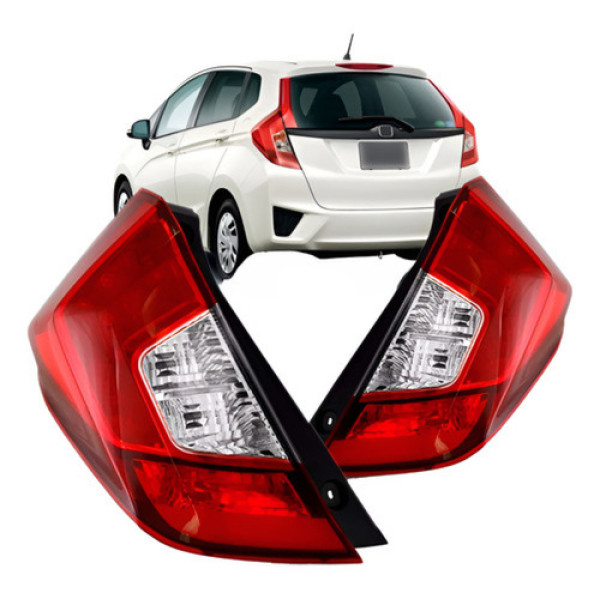 Par Lanterna Traseira Fit 2018 2019 2020 2021 Com Led