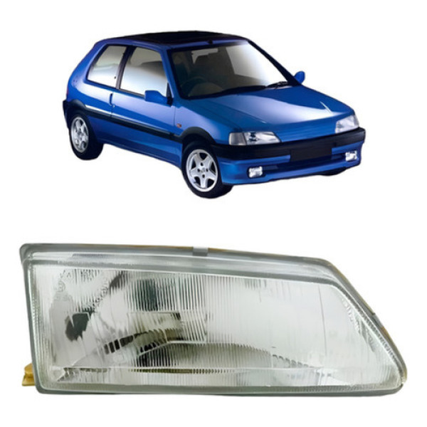 Farol Para Peugeot 106 1992 93 94 1995 1996 Modelo Original