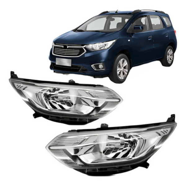 Par Farol Spin Lt Pcd 2019 2020 2021 Cromado Com Led